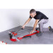 Breaking a piece of large format porcelain tile with Rubi Tools TX-MAX Tile Cutter
