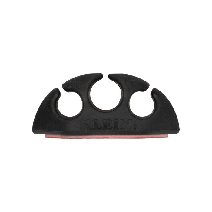 Klein Tools 3-Slot Self-Adhesive Cable Mounting Clip side view with slots shown