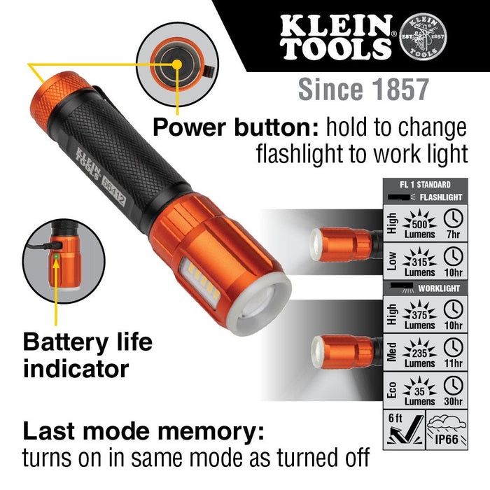 Klein Tools 56412 Rechargeable LED Flashlight features 2