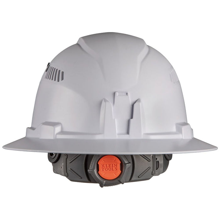 Klein Tools Non-Vented Full Brim Hard Hat with Rechargeable Headlamp rear view