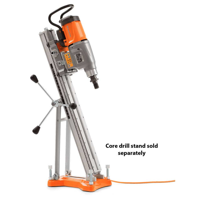 Husqvarna DM 400 Core Drill Motor shown with optional core drill stand