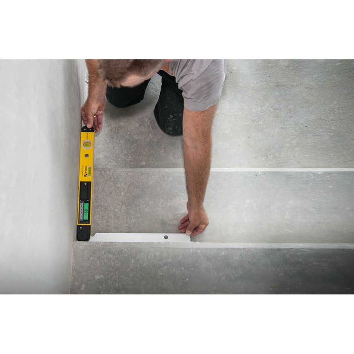 Measuring a new stair installation angle with Stabila TECH 700 DA Electronic Angle Finder