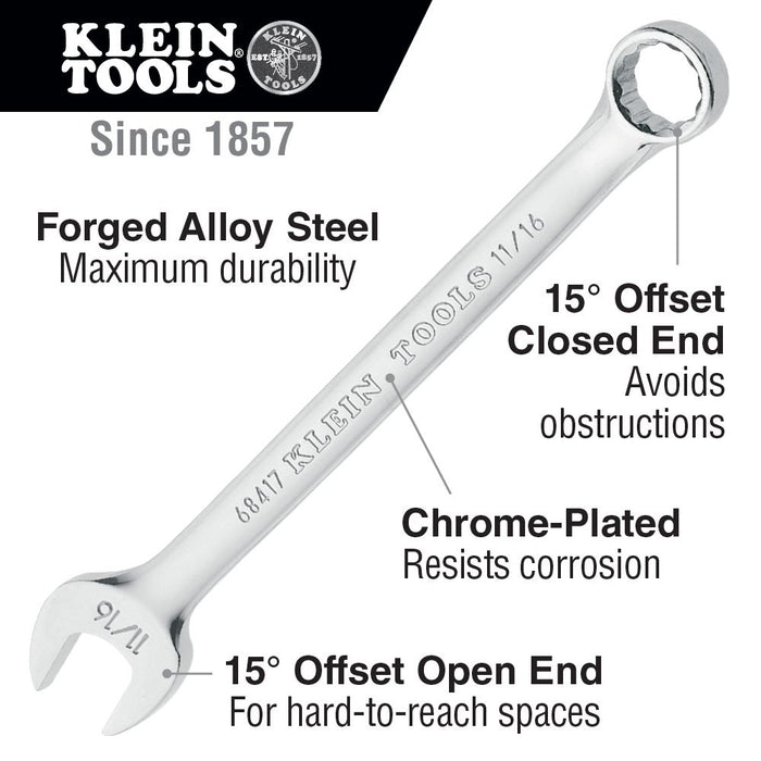 Klein Tools Combination Wrench specifications and features