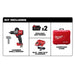 Milwaukee M18™ FUEL 1/2" Hammer Drill Kit components