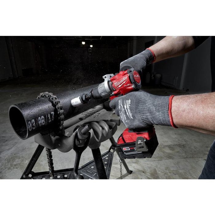 Drilling into metal pipe with Milwaukee M18 FUEL™ 1/2" Drill Driver