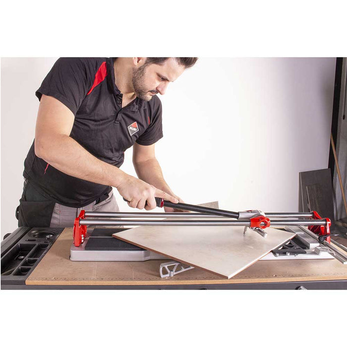 Rubi SPEED-MAGNET Tile Cutter with direct view of the tile being scored
