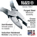 Klein Tools High-Leverage Side-Cutters features, made in USA