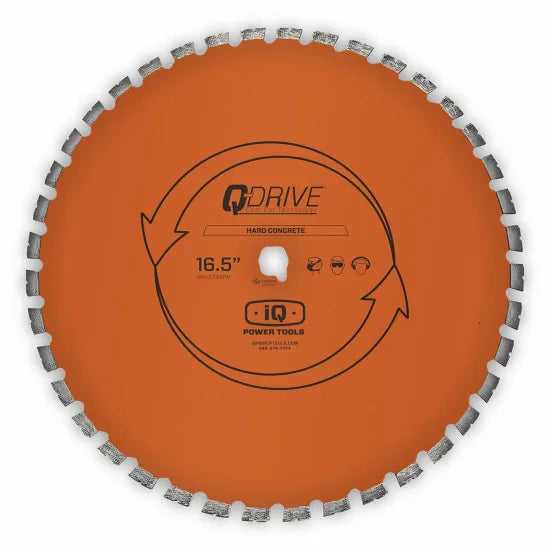 iQMS363® 16.5” Q-Drive Arrayed Segmented Hard Concrete Orange Blade Silent Core