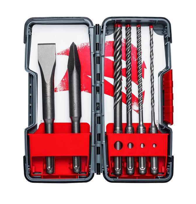 Diablo Tools 6 pc SDS-Plus Rebar Demon™ 4-Cutter Full Carbide Head Bit & Chisel Set