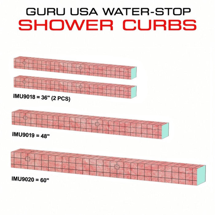 Guru Water-Stop Shower Curbs