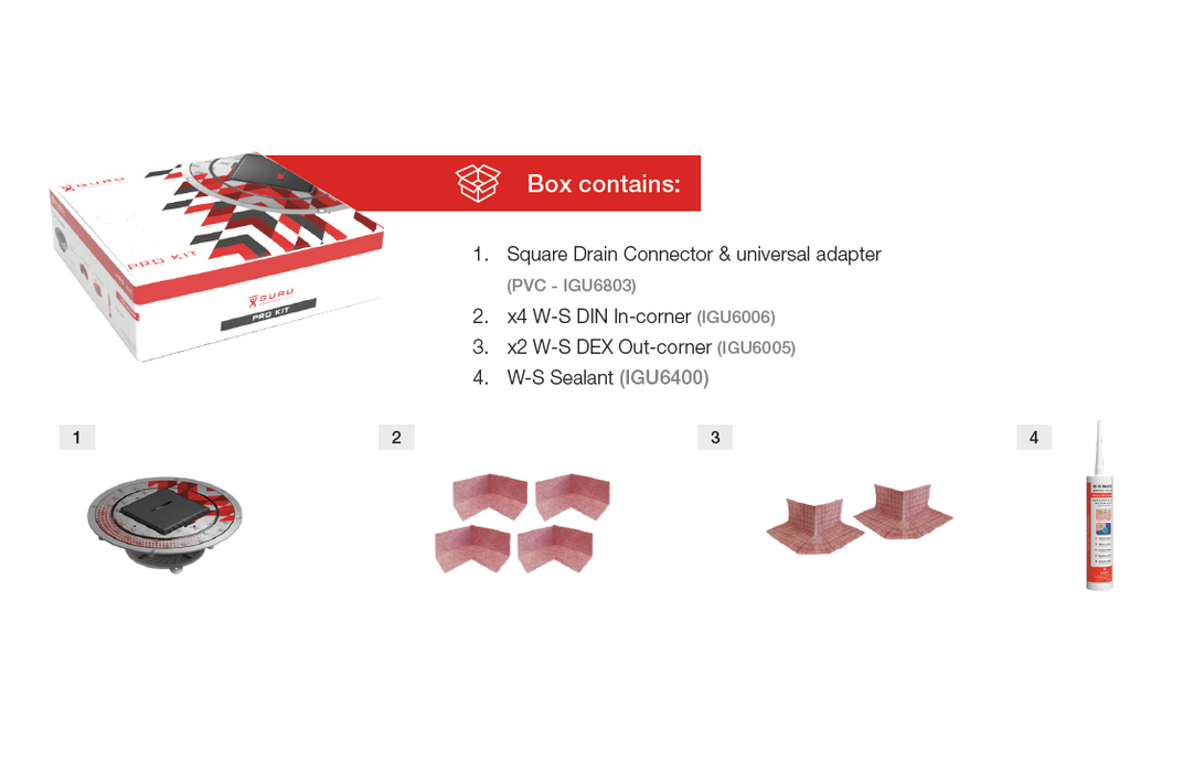 Guru Square Drain Pro Kit
