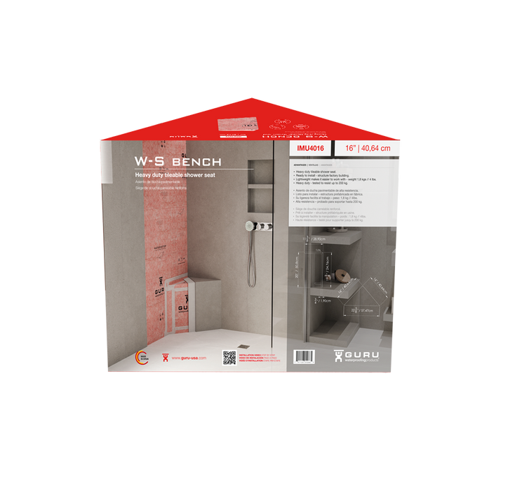 Guru Water-Stop Triangular Shower Benches