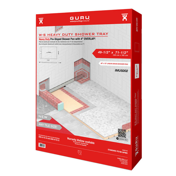 Guru Heavy Duty Pre-sloped Shower Trays for Linear Drains