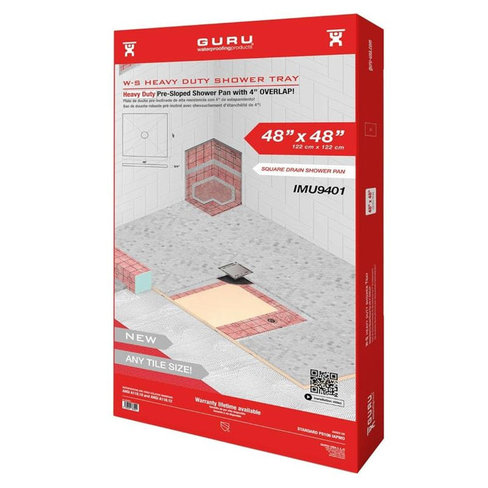 Guru Heavy Duty Pre-sloped Shower Trays for Square Drains