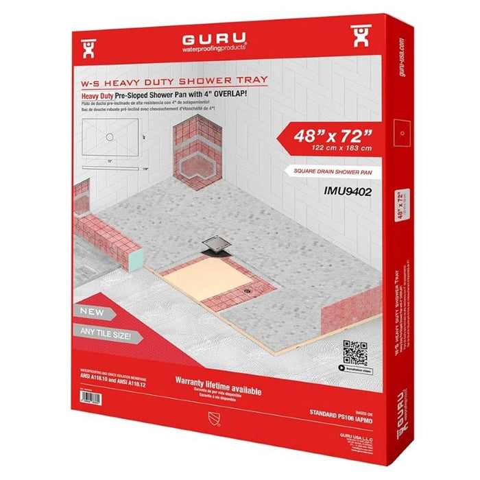 Guru Heavy Duty Pre-sloped Shower Trays for Square Drains