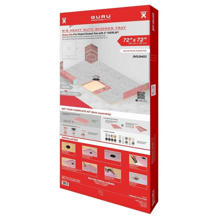 Guru Heavy Duty Pre-sloped Shower Trays for Square Drains