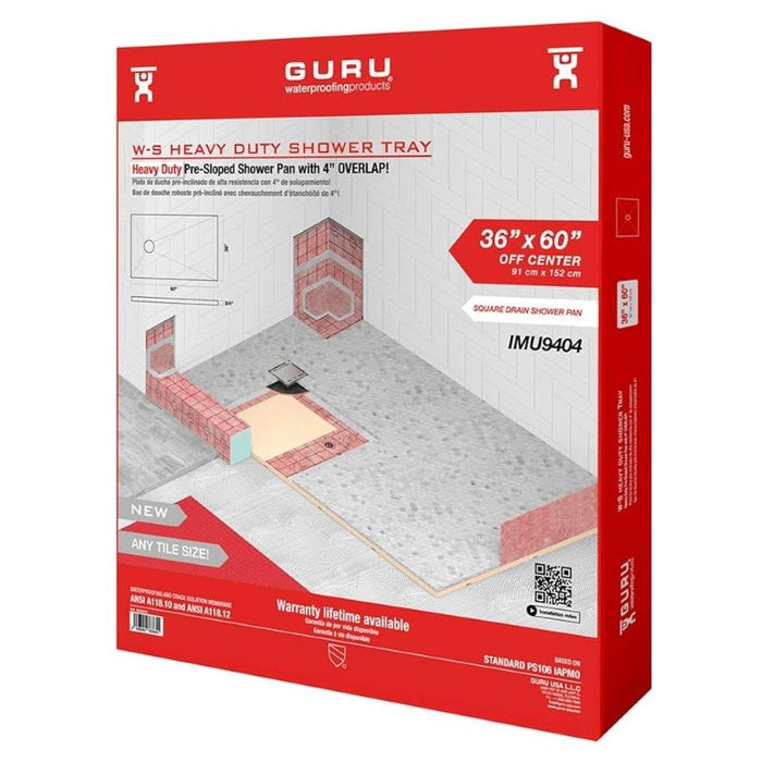 Guru Heavy Duty Pre-sloped Shower Trays for Square Drains