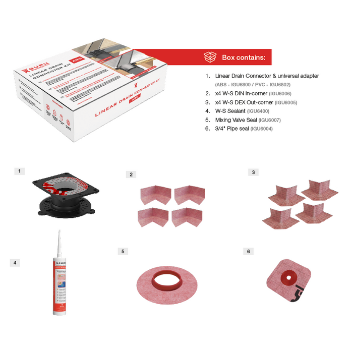 Guru Linear Drain Connector Kits