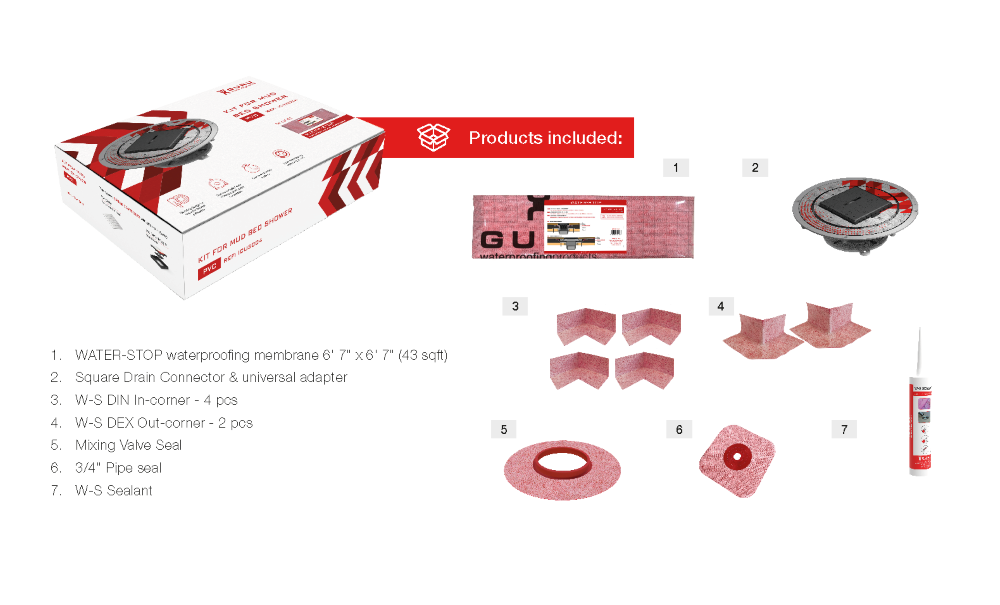 Guru Evolux Kit for Mud Bed Showers