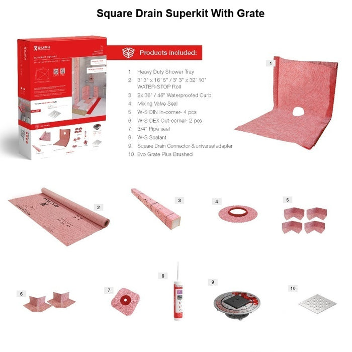 Guru Square Drain SuperKits