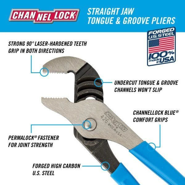 Channellock 3pc Plier Set Plus 6-in-1 Screwdriver