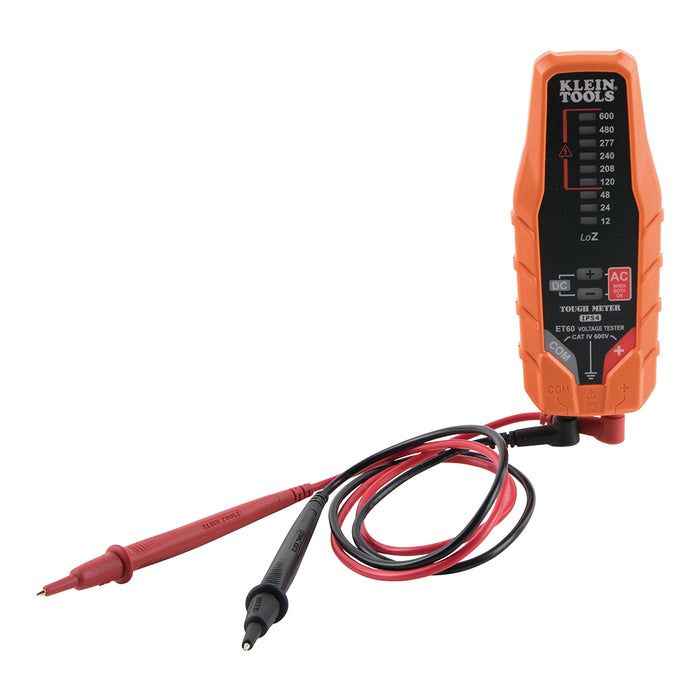 Klein Tools Electronic AC/DC Voltage Tester, 12 to 600V