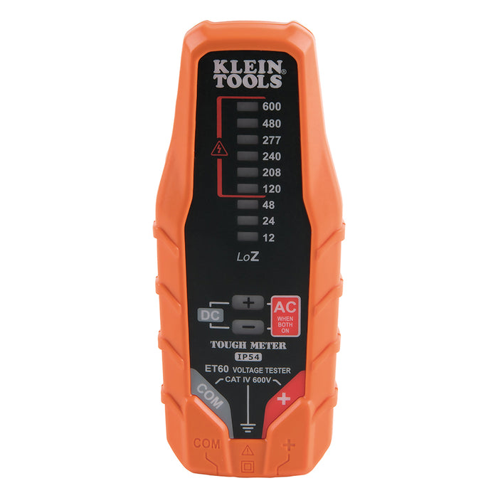 Klein Tools Electronic AC/DC Voltage Tester, 12 to 600V