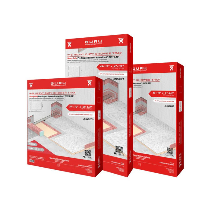Guru Heavy Duty Pre-sloped Shower Trays for Linear Drains