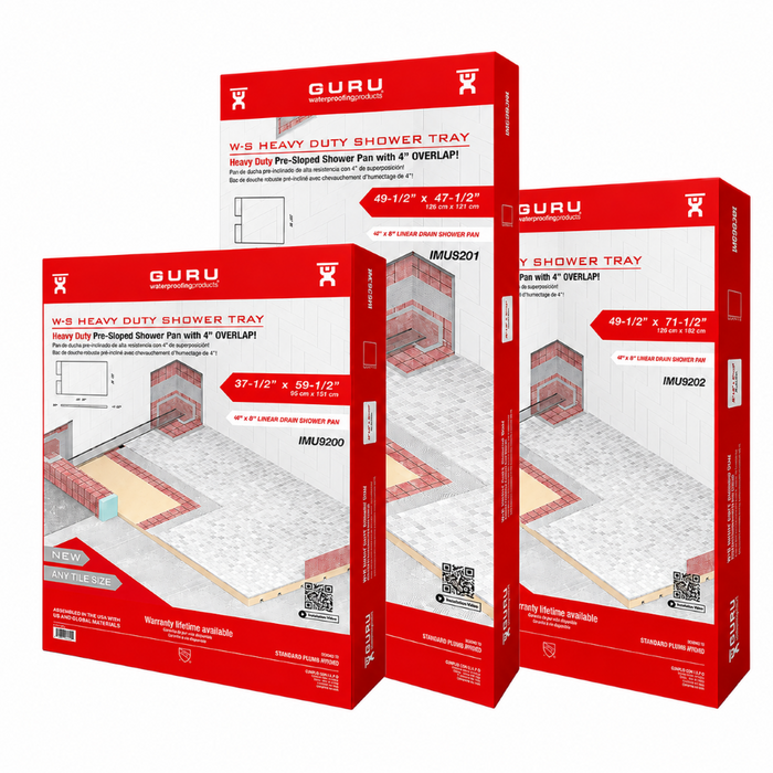 Guru Heavy Duty Pre-sloped Shower Trays for Linear Drains