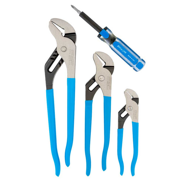 Channellock 3pc Plier Set Plus 6-in-1 Screwdriver