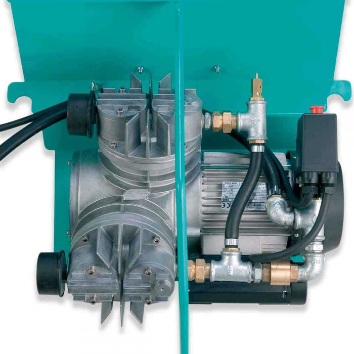 Imer pump compressor for spraying fireproofing, repair mortar, stucco base coat