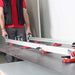 Rubi Slim Easytrans Thin Panel Transport Kit uses suction cups mounted to rails to move large thin panel tile with ease