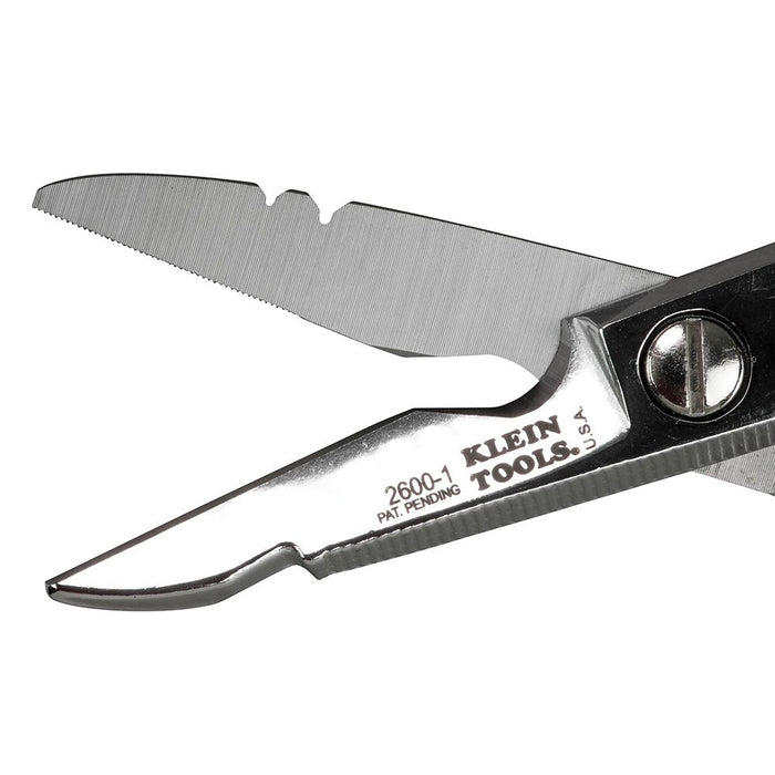 Klein All-Purpose Electrician's Scissors with cable cutting notch