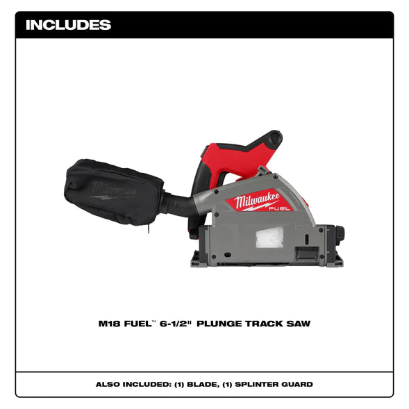 Milwaukee M18 Fuel 6-1/2” Plunge Track Saw (Tool Only)