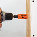 Drilling into wood with Klein electrician's hole saws