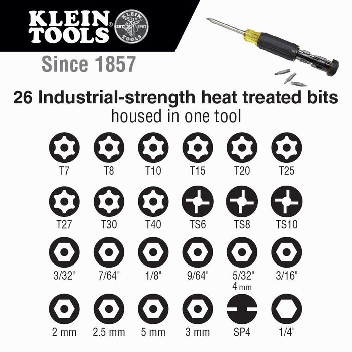 Klein Tools 32307 Screwdriver bits included