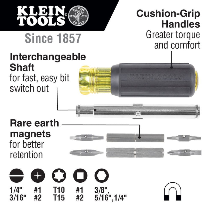 Klein Tools 11-in-1 Magnetic Screwdriver details