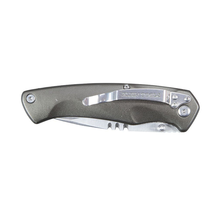 Closed Klein Tools Electrician's Pocket Knife reverse view