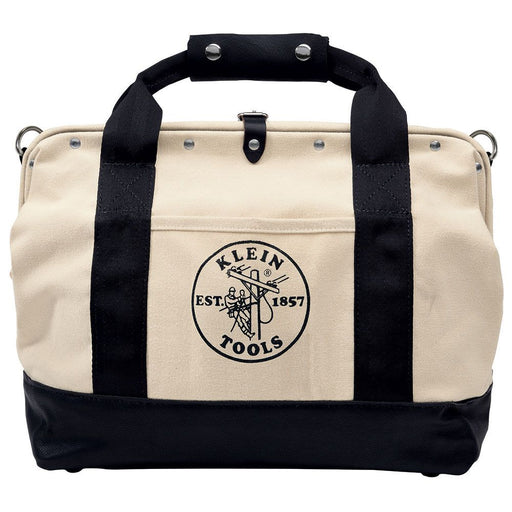 Klein Tools Canvas Tools Bag with Leather Bottom, 5003-18