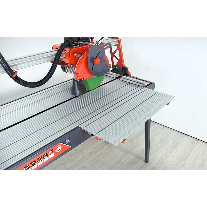 Rubi Tools DC series rail saw with attached table extension