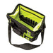 Klein Tools 16" Tradesman Pro™ High-Visibility Tool Bag, top view with zipper open