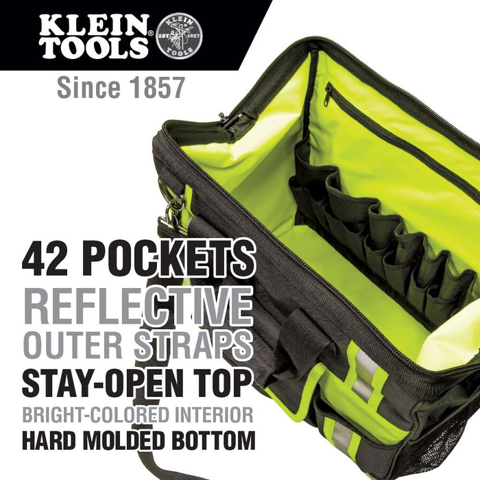 Klein Tools 16" Tradesman Pro™ High-Visibility Tool Bag details