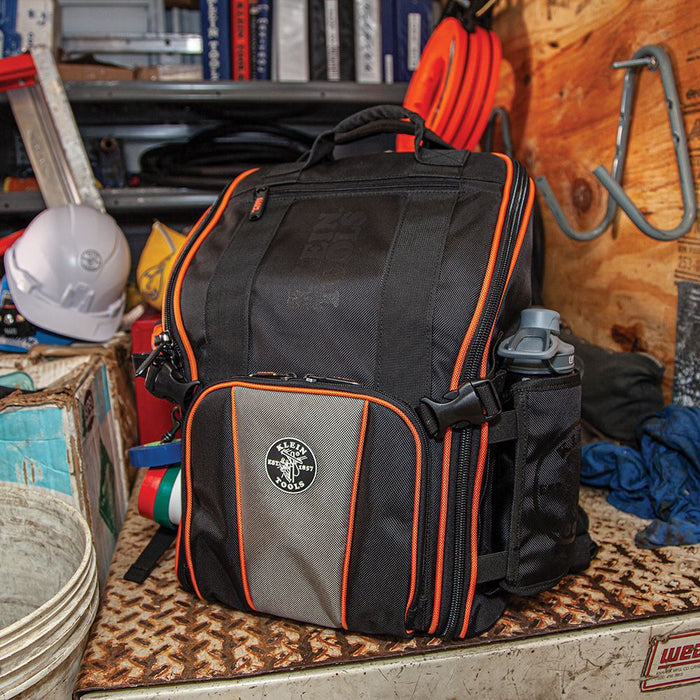 Tradesman Pro™ Tool Station Backpack filled in back of work van