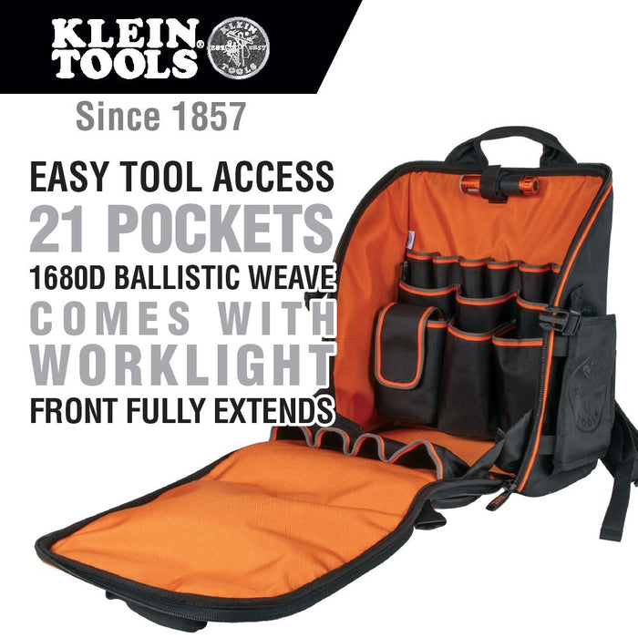 Klein Tools Tradesman Pro™ Tool Station Backpack with 21 pockets