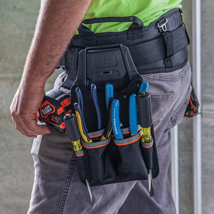 Klein Tradesman Pro™ Tool Belt filled with pliers and screw drivers