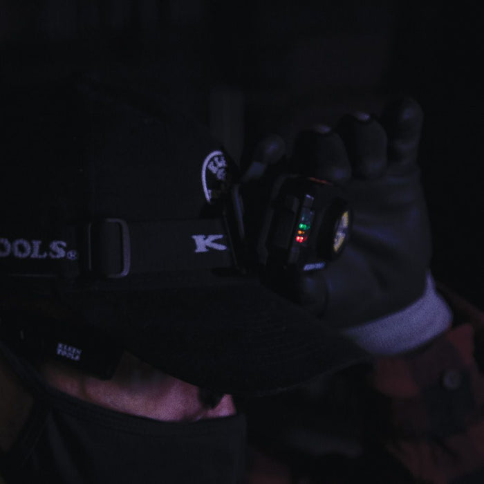 2-Color LED Headlamp with Adjustable Strap in the dark