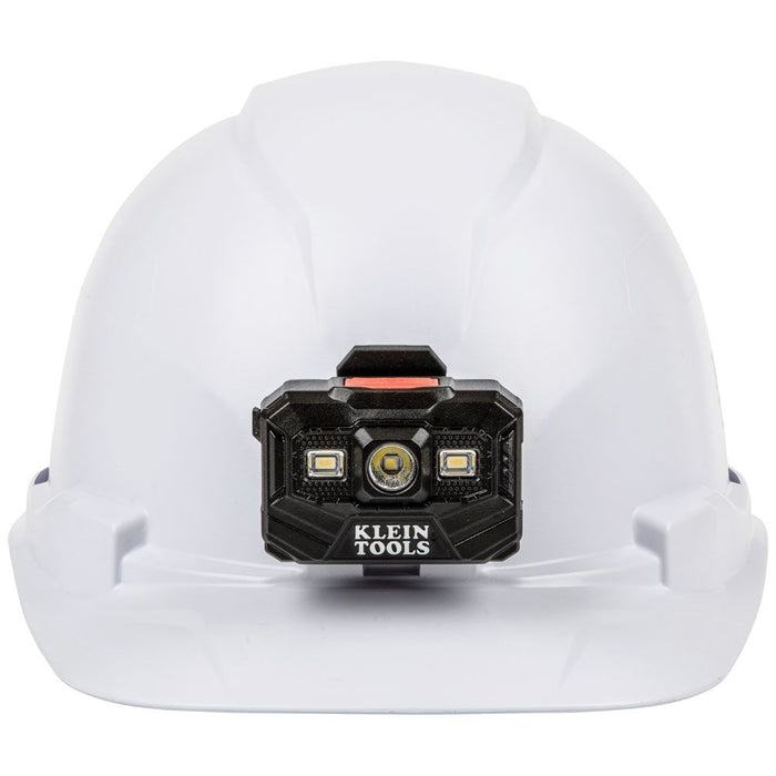 Klein Tools Cap Style Hard Hat with Rechargeable Headlamp front view