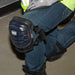 Klein Tools Gel Knee Pads with clinch-tight straps around jeans