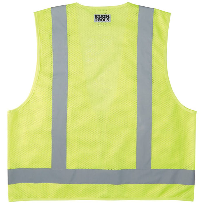 Klein Tools High-Visibility Reflective Safety Vest back view