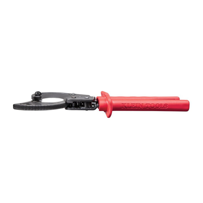 Klein Tools Ratcheting Cable Cutter front side view